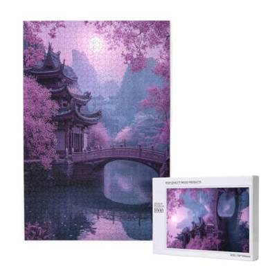 Puzzle Japan,Puzzle 1000 Teile Landschaft Holzpuzzle Erwachsene mit Geschenkbox,Schwieriges,Unterhaltsames,Herausforderndes,Geeignet für Anfänger ab 14 Jahren,Geschenke für Männer/Frauen M-1904 von Yeogcohe